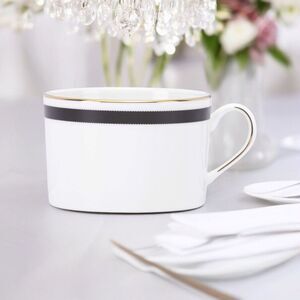 Kate Spade NY Lenox Rose Park‎ White Teacup Fine Bone China Black Grosgrain Band